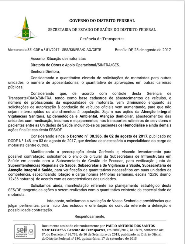 SISTEMA ELETRÔNICO DE INFORMAÇÕES/GDF