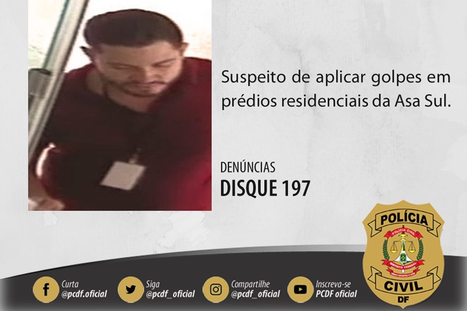 Pol Cia Divulga Imagem De Homem Que Aplicou V Rios Golpes No Df