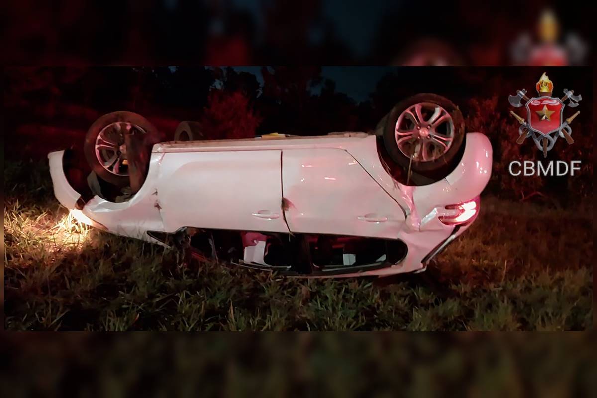 Quatro Pessoas Ficam Feridas Ap S Carro Capotar Em Rodovia No Df