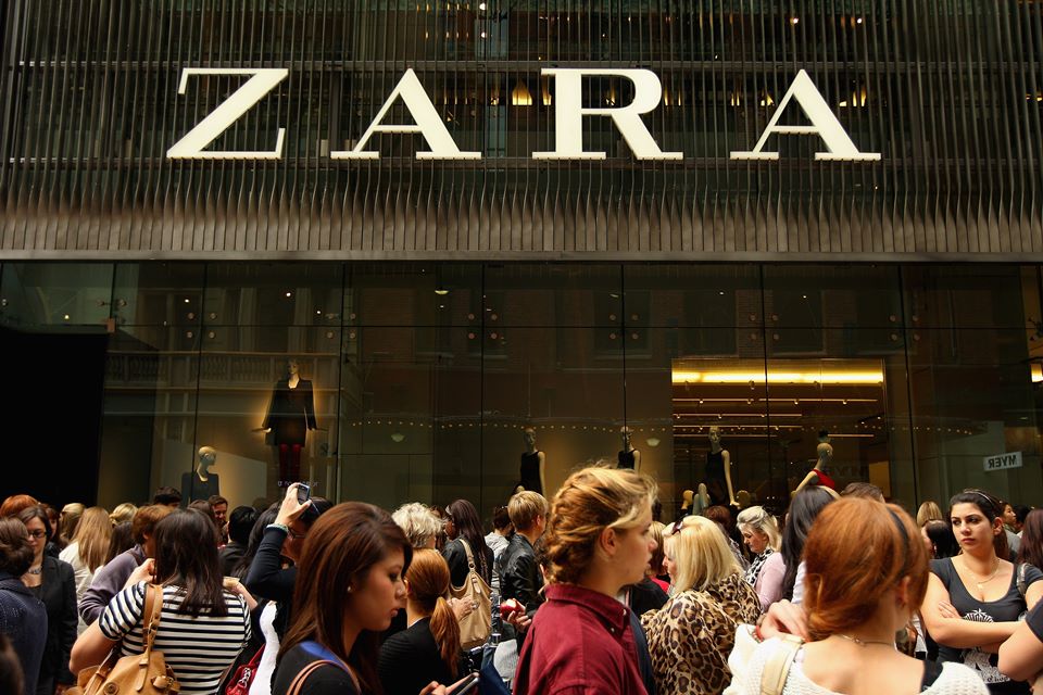 Fachada de uma loja da Zara