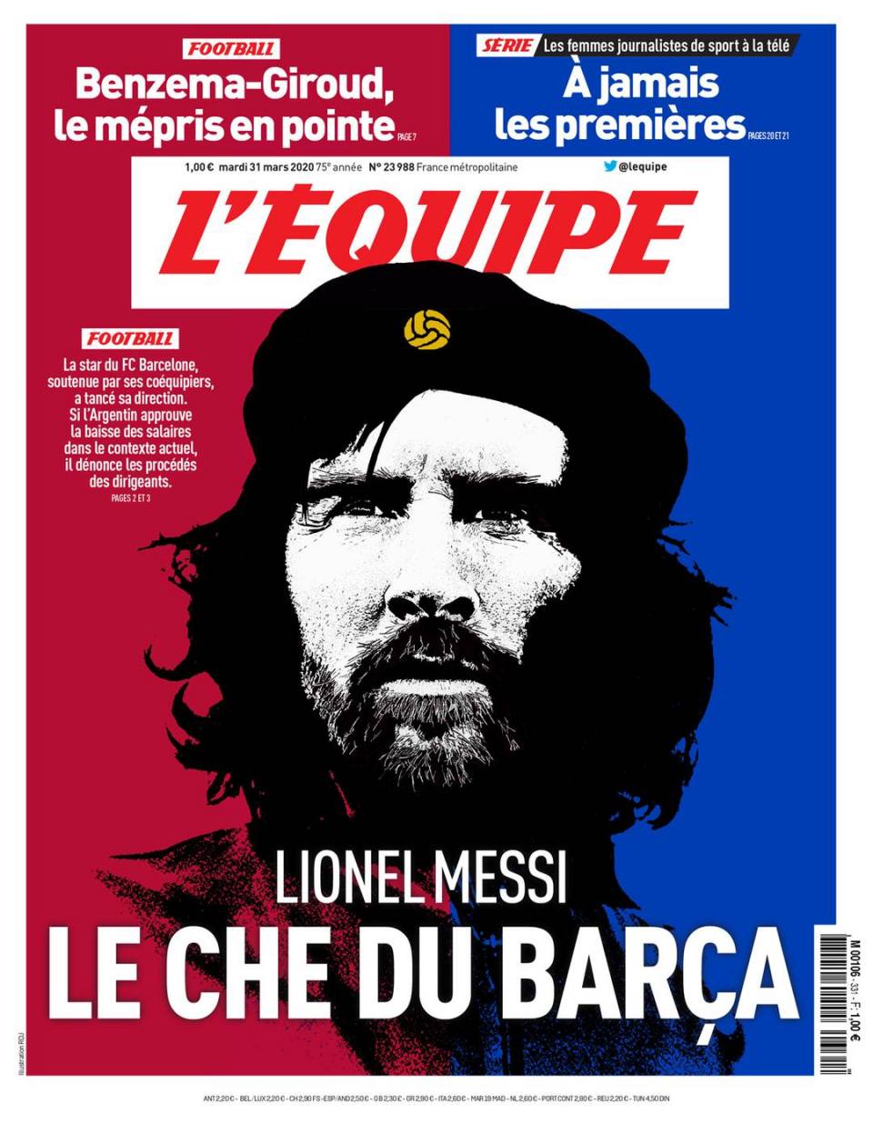 "Che" Messi, capa do L'Equipe