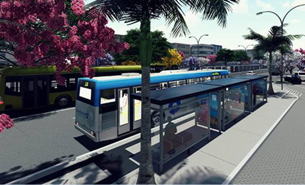 Projeto do BRT na avenida Hélio Prates