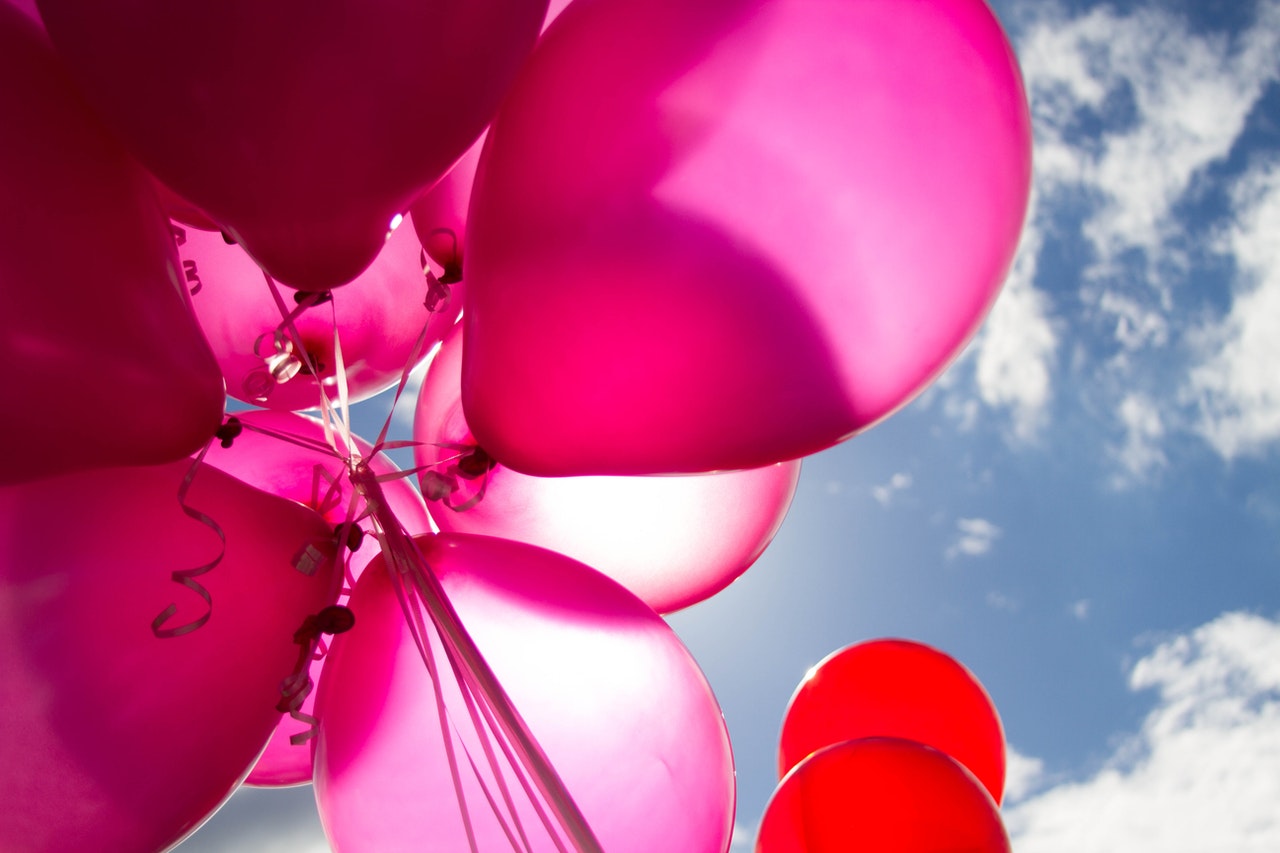 Balões rosas