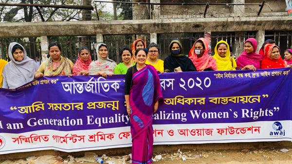 Mulheres em Bangladesh em campanha da AWAY Foundation