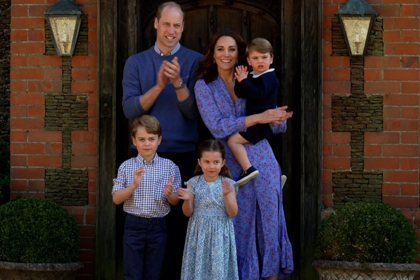 Príncipe William, Kate Middleton, George, Charlotte e Louis