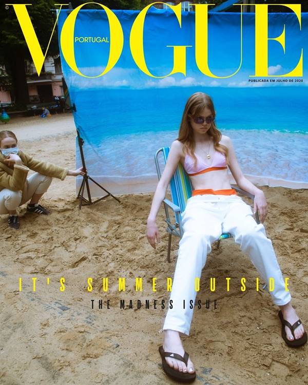 Uma das três capas da Vogue Portugal de julho/agosto de 2020