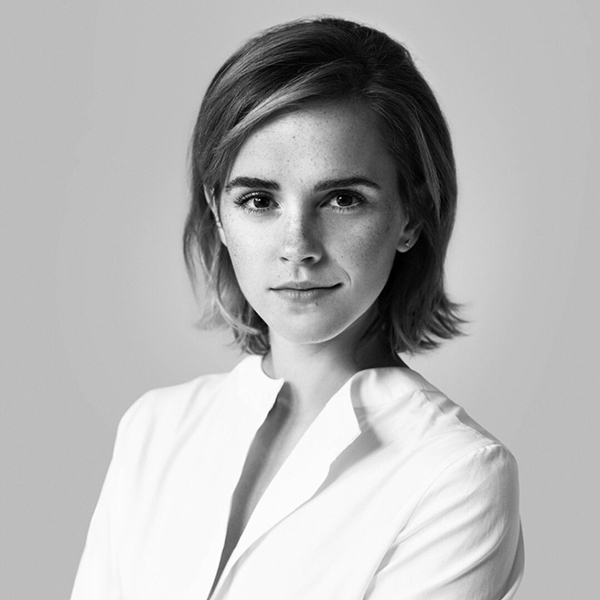 Emma Watson em preto e branco