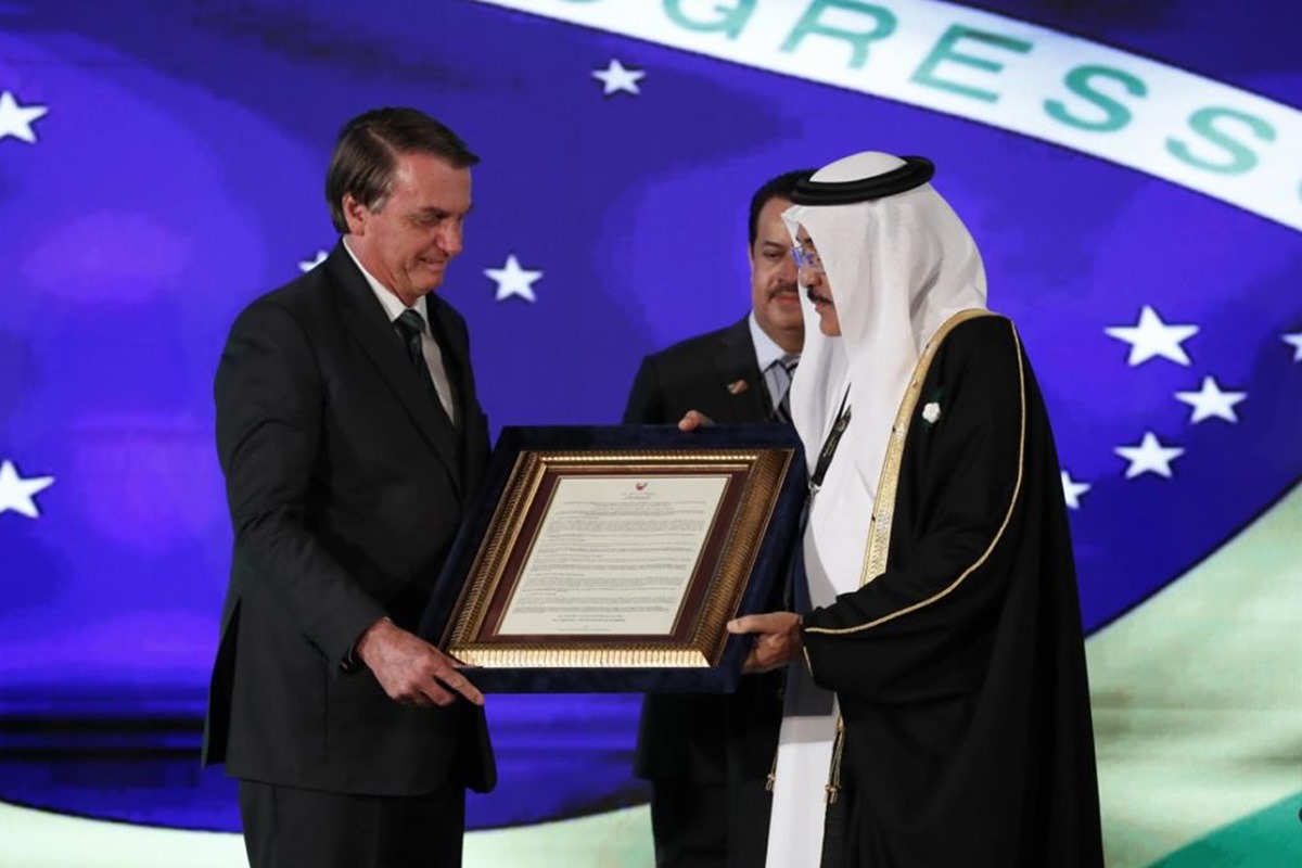 Presidente Bolsonaro e o príncipe do Bahrein