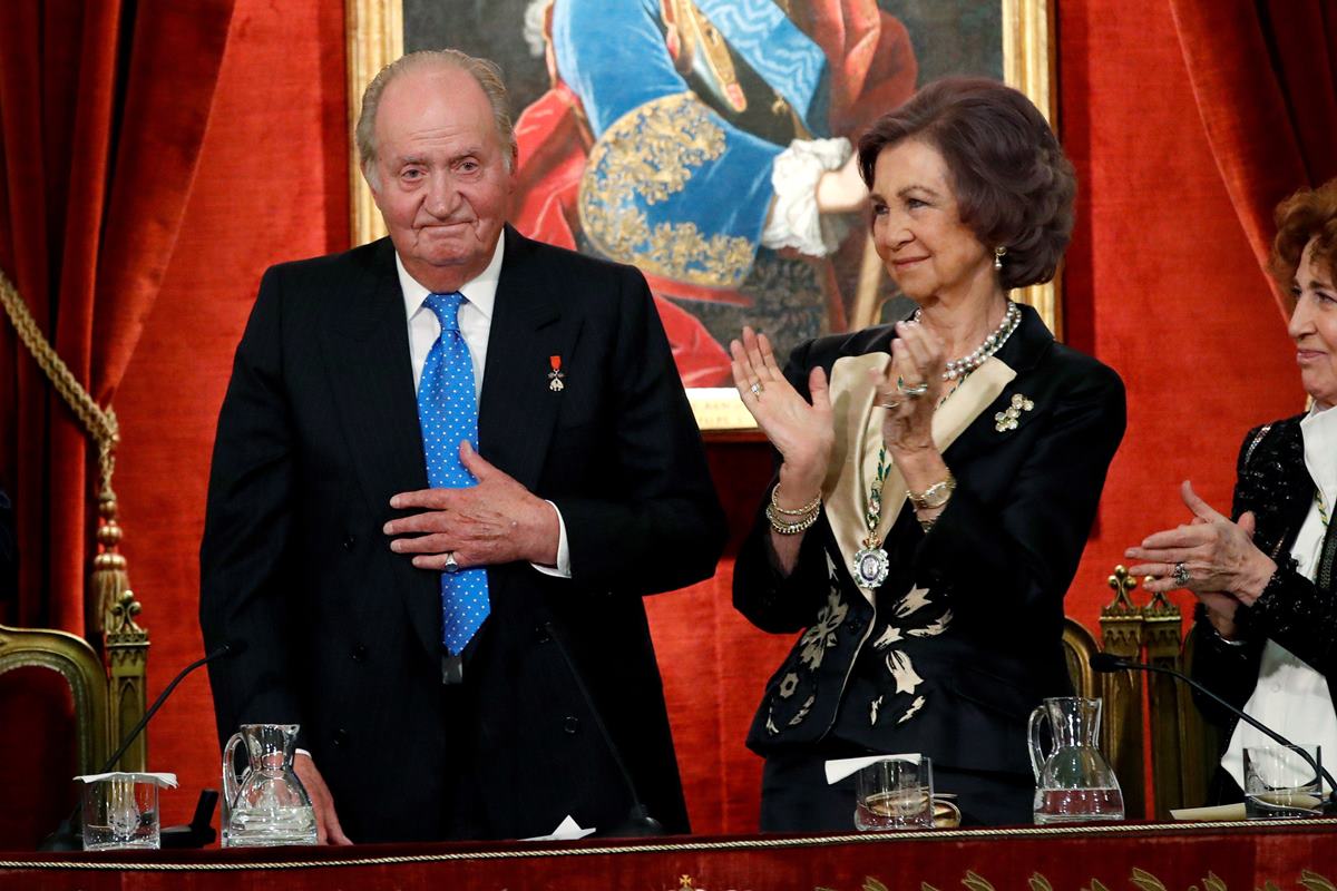 Ex-rei Juan Carlos com a rainha Sofia