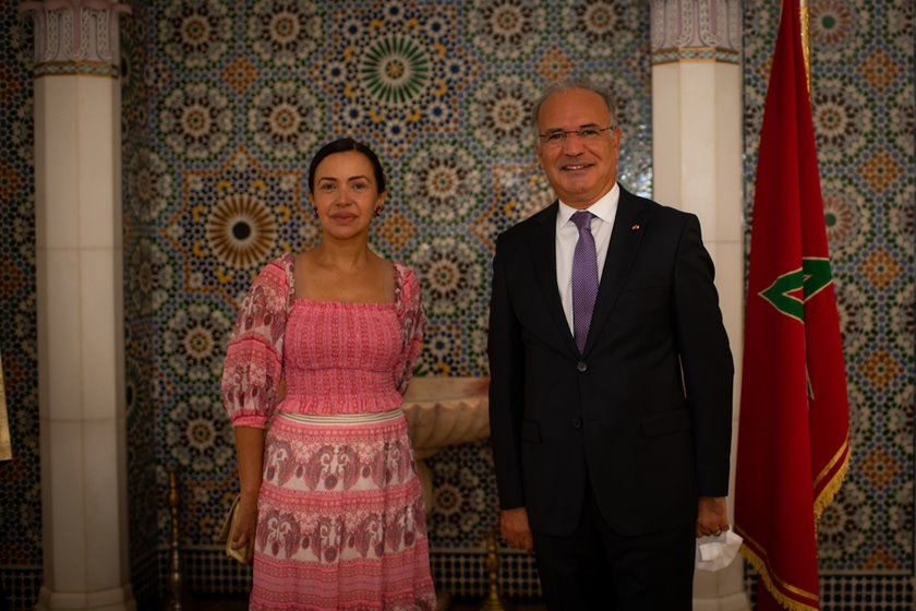 Embaixador Nabil Adghoghi e Claudia Meireles