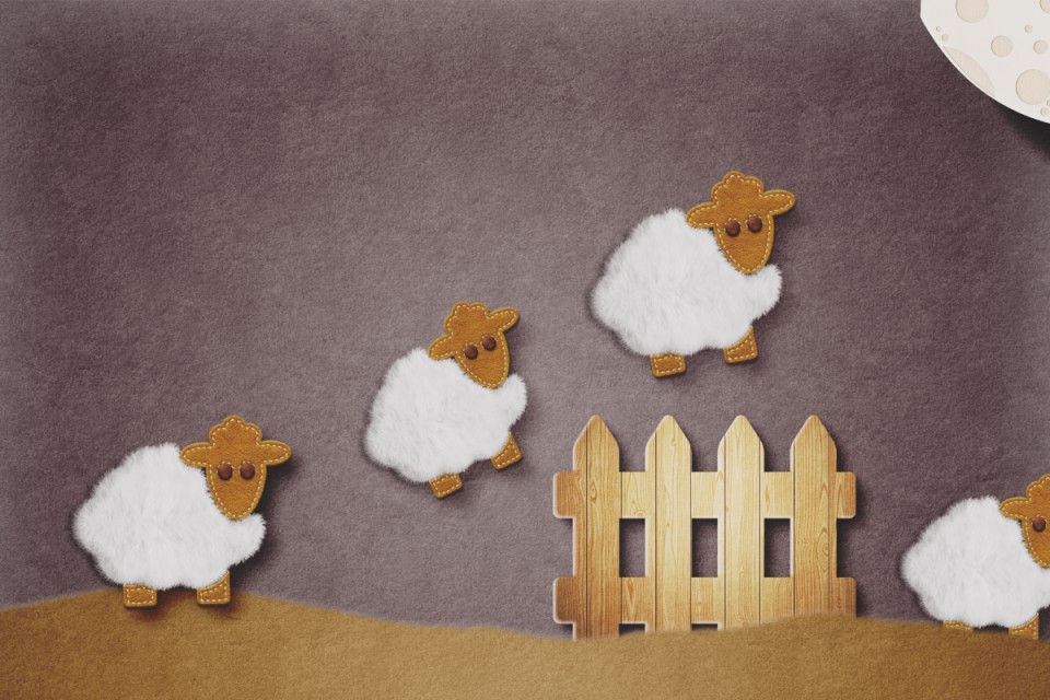 desenho ovelhas saltando cerca dormir sono