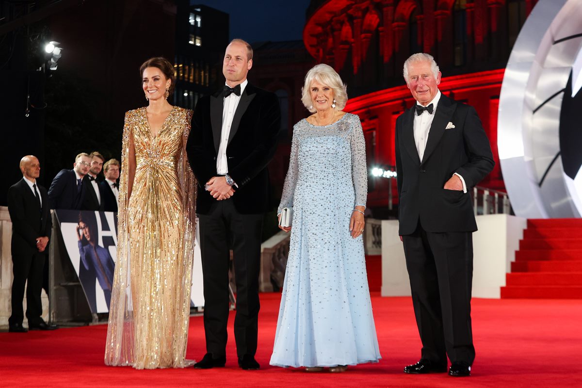The Prince Of Wales And The Duchess of Cornwall, And The Duke And The Duchess Of Cambridge Attend The World Premiere Of “No Time to Die”