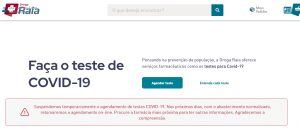 Rede RaiaDrogasil suspende agendamentos online de testes de Covid