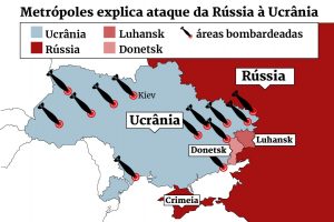 Ucrânia mapa ataques