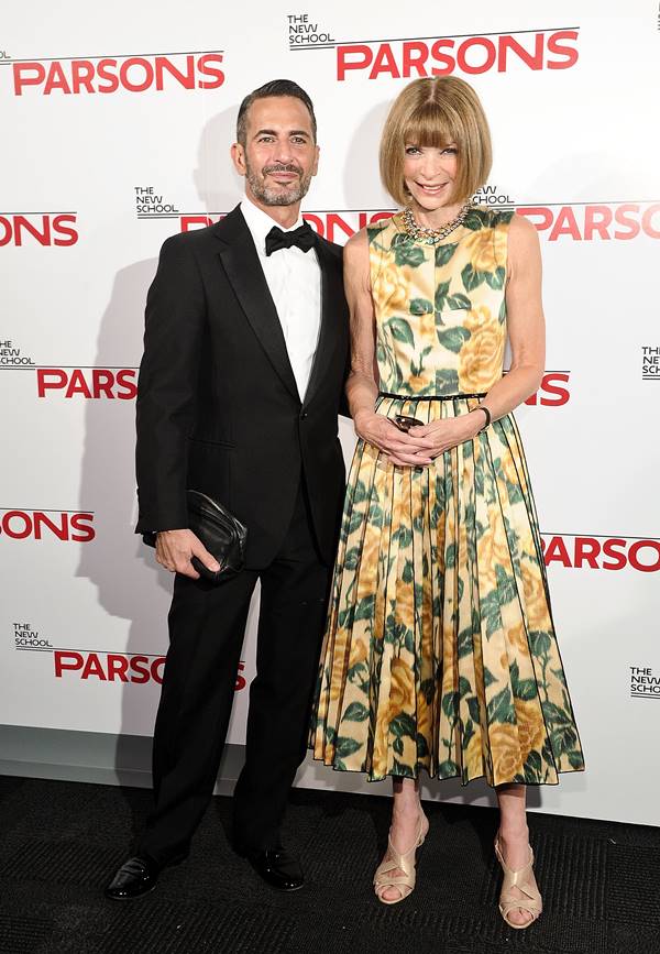 Marc Jacobs e Anna Wintour no Parsons Benefit