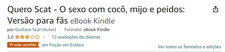 Livro de Gustavo Scat é o mais vendido da Amazon em ficção erótica