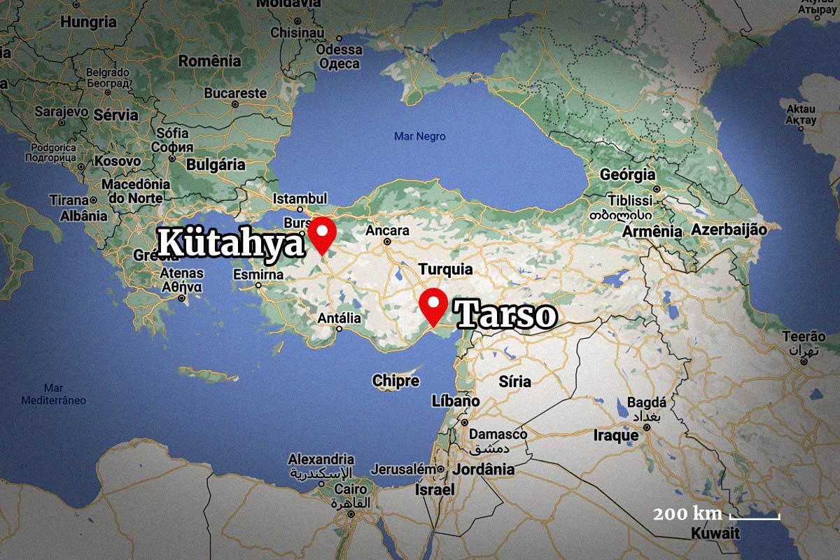 Mapa da Turquia cidades onde indígenas foram levados - Metrópoles