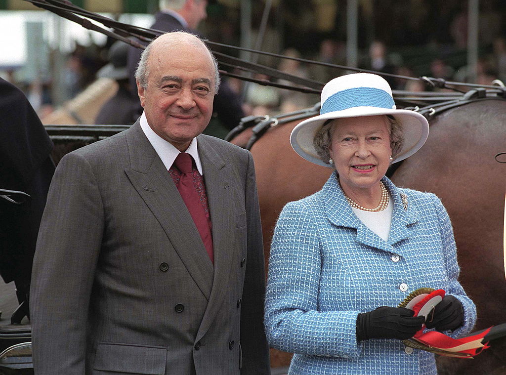 Rainha Elizabeth e Mohamed Al-Fayed