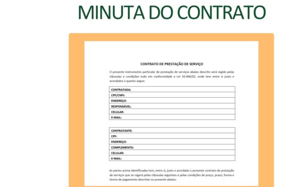 MODELO DE MINUTA DE CONTRATO DE ASSOCIAÇÃO LIMPA NOME - METRÓPOLES