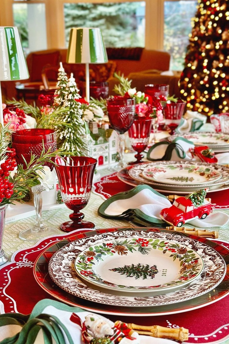 Decoração de mesa de Natal - Metrópoles
