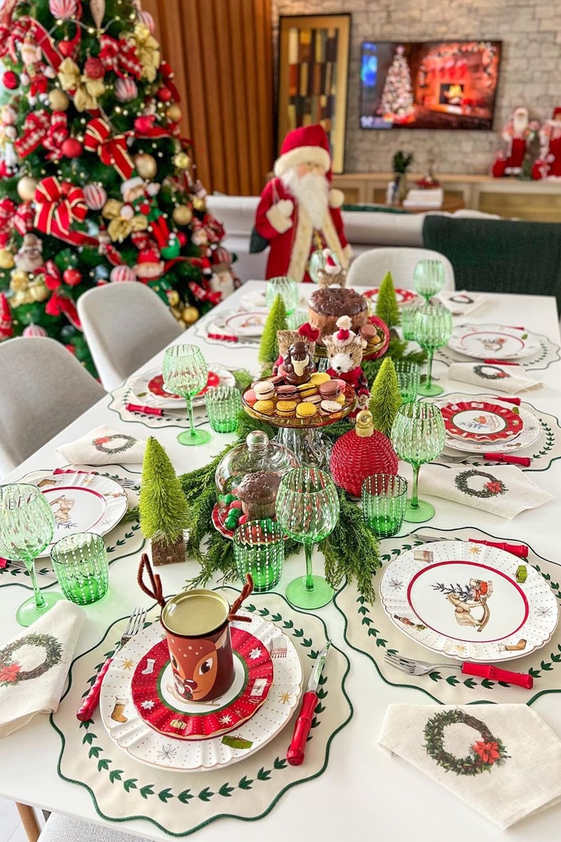 Decoração de mesa de Natal - Metrópoles