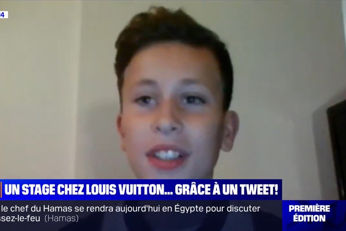 garoto milan em entrevista tv louis vuitton - metrópoles