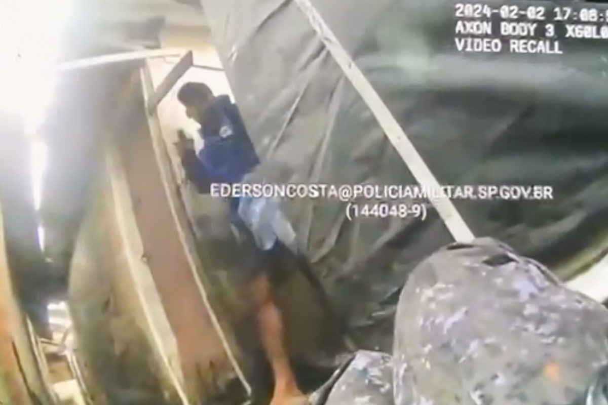 imagem da câmera corporal policial militar de São Paulo Samuel Wesley Cosmo assassinado em SP - Metrópoles