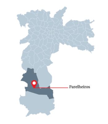 Mapa de São Paulo mostra bairro de Parelheiros, na zona sul da cidade - Metrópoles