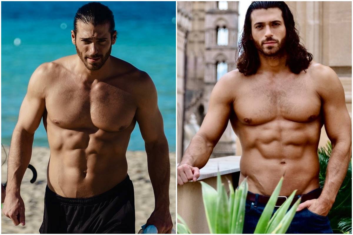 Montagem colorida com fotos de Can Yaman - Metrópoles