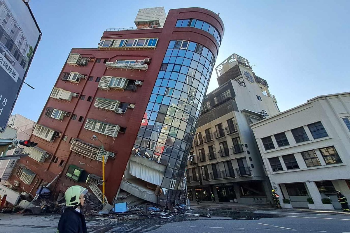 Edifício caído em Taiwan: terremoto de magnitude 7,3 abalou toda a ilha