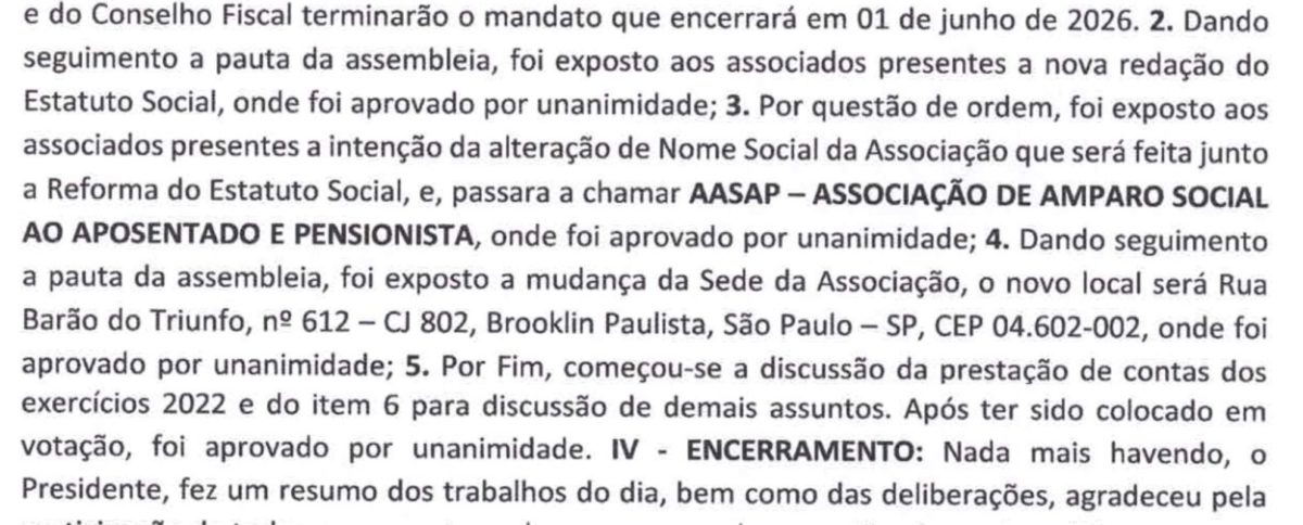 EM NOVEMBRO DO ANO PASSADO, CHRONOS CLUBE DE BENEFÍCIOS MUDOU A DIRETORIA E MUDOU NOME PARA AASAP - METRÓPOLES