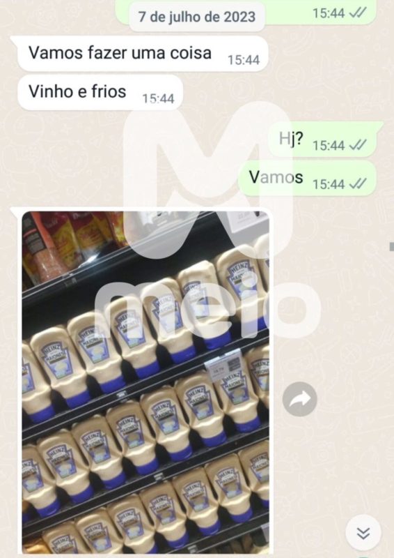 Print da conversa entre o ator Caio Antures e a ex - Metrópoles