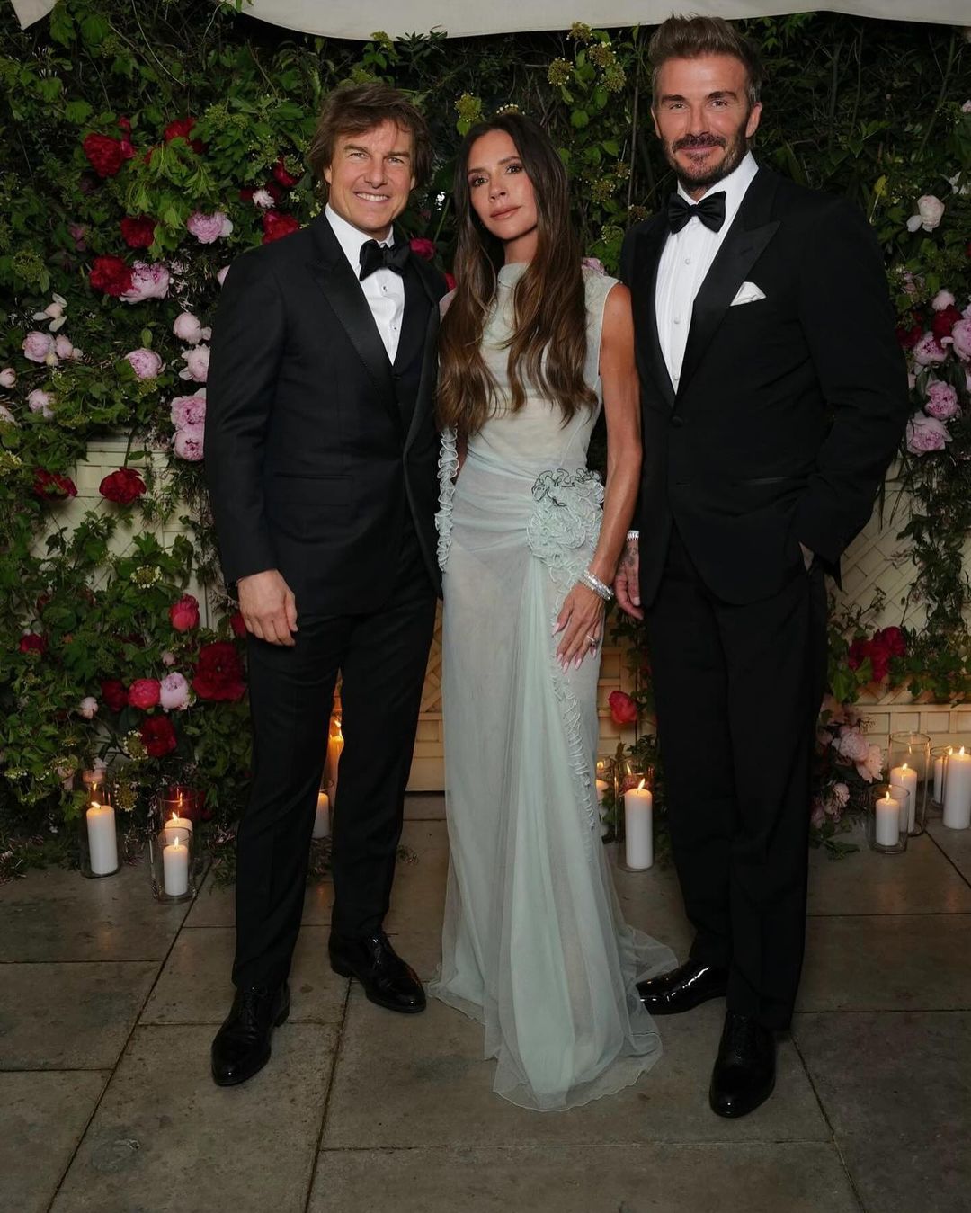 Tom Cruise com o casal Beckham
