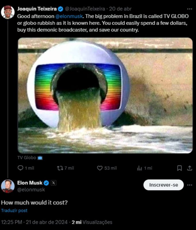 Imagem colorida de tweet de Elon Musk - Metrópoles