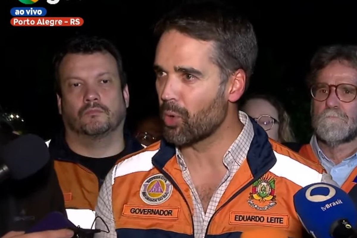 Foto colorida do governador do Rio Grande do Sul Eduardo Leite - Metrópoles