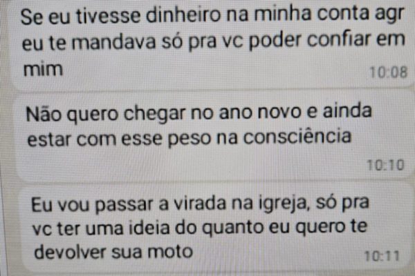 Pint de conversa de ladrão de motocicleta em Aparecida de Goiânia